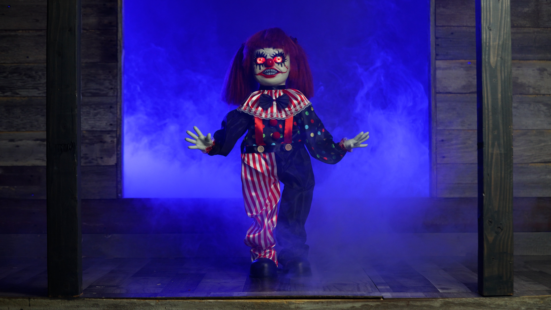 FUN99863 - 2 ft Beteenie the Eerie Clown Animatronic Decoration